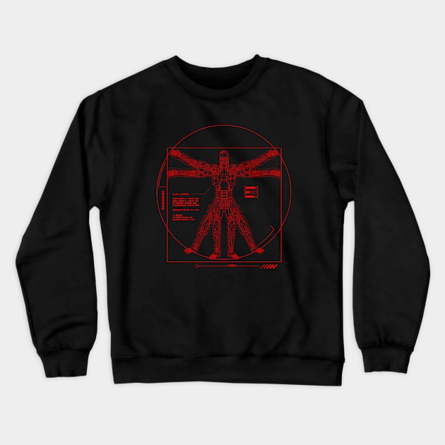 Vitruvian T-800 Crewneck Sweatshirt by demonigote